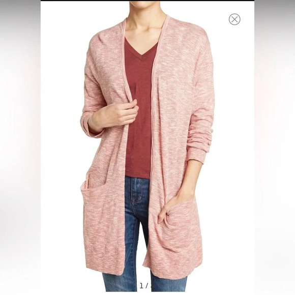 NWT!! Madewell - Summer Ryder Cardigan - Pink/White - Size XXS - Picture 1 of 7